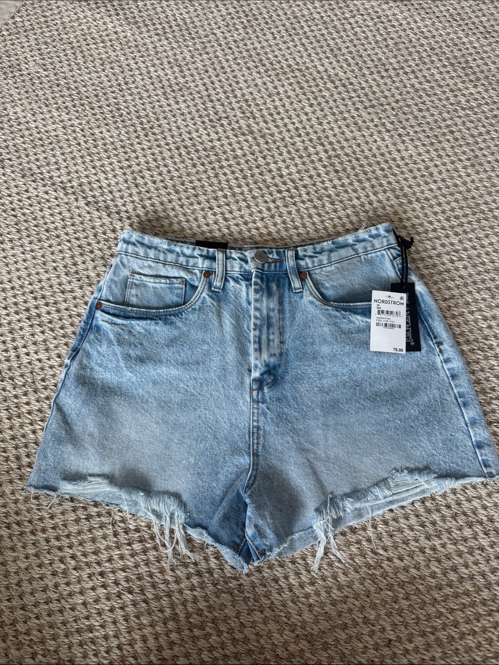 Blank NYC Light Blue High Waist Denim Shorts